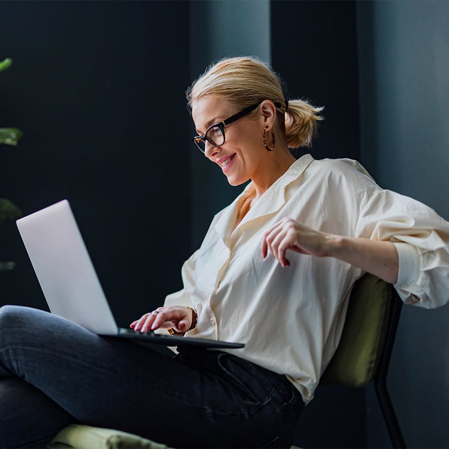 Woman at the computer
