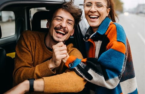 Couple en voiture Couple en voiture