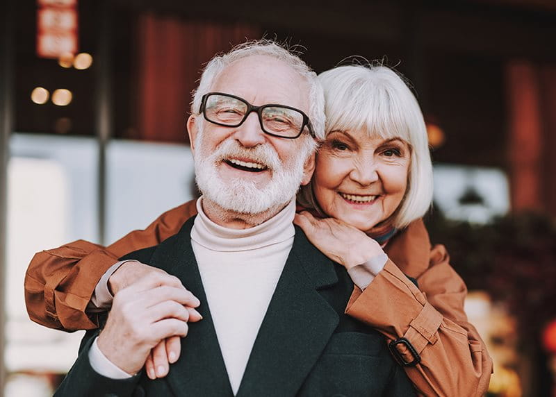 happy elderly couple