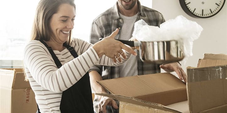 Young couple moving Young couple moving