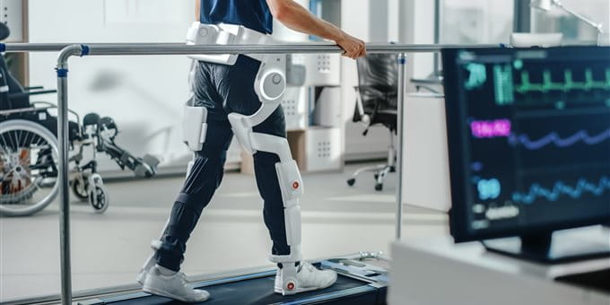 Man on treadmill Man on treadmill