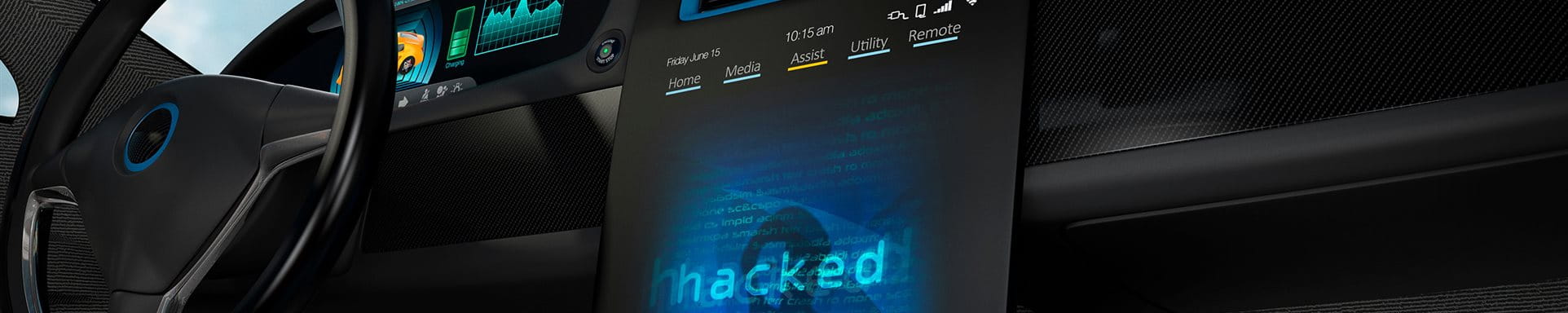 Tableau de bord numérique dans la voiture avec avertissement Tableau de bord numérique dans la voiture avec avertissement