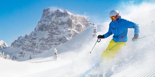 Skifahrer auf der Piste Skifahrer auf der Piste