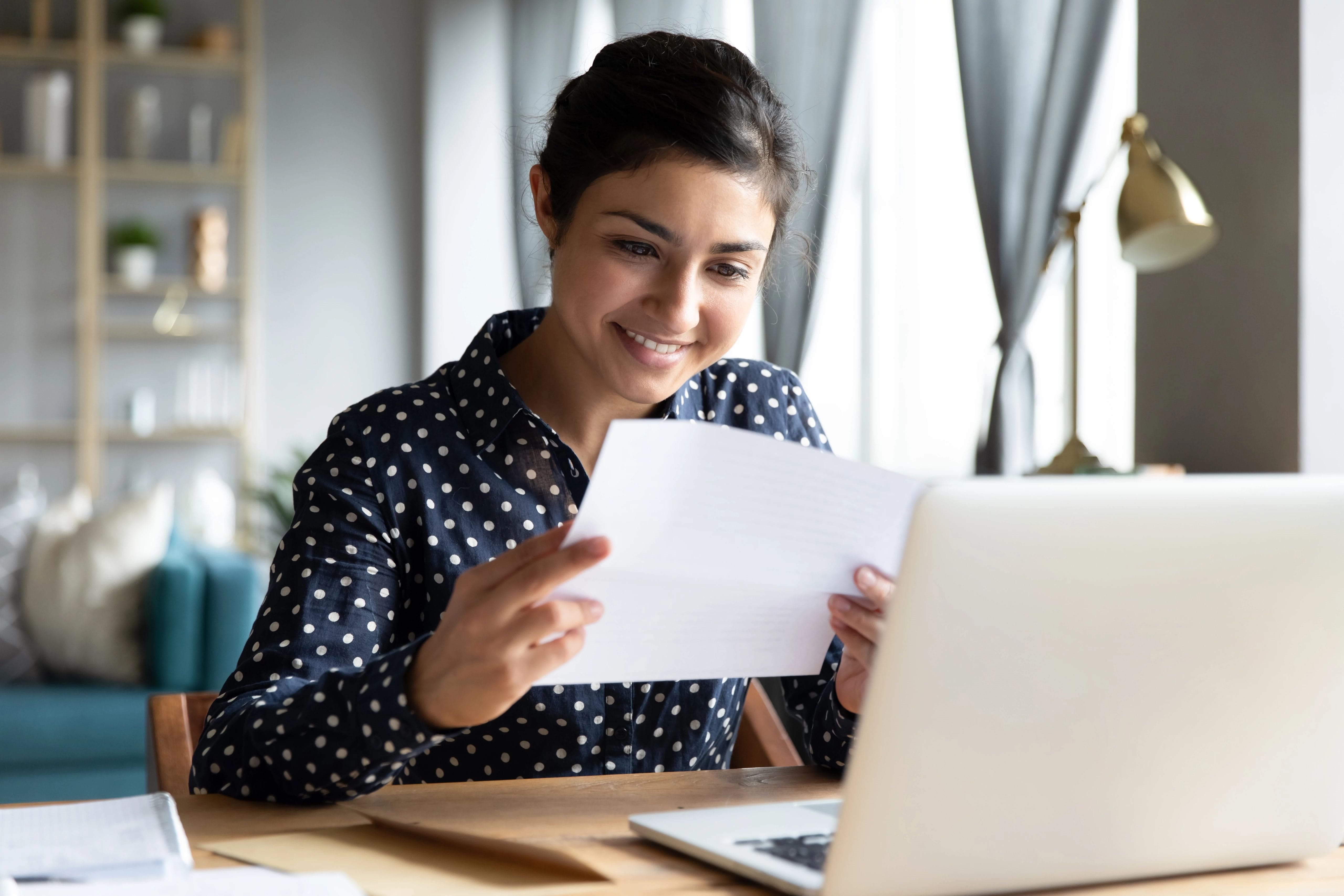 Woman in front of computer
