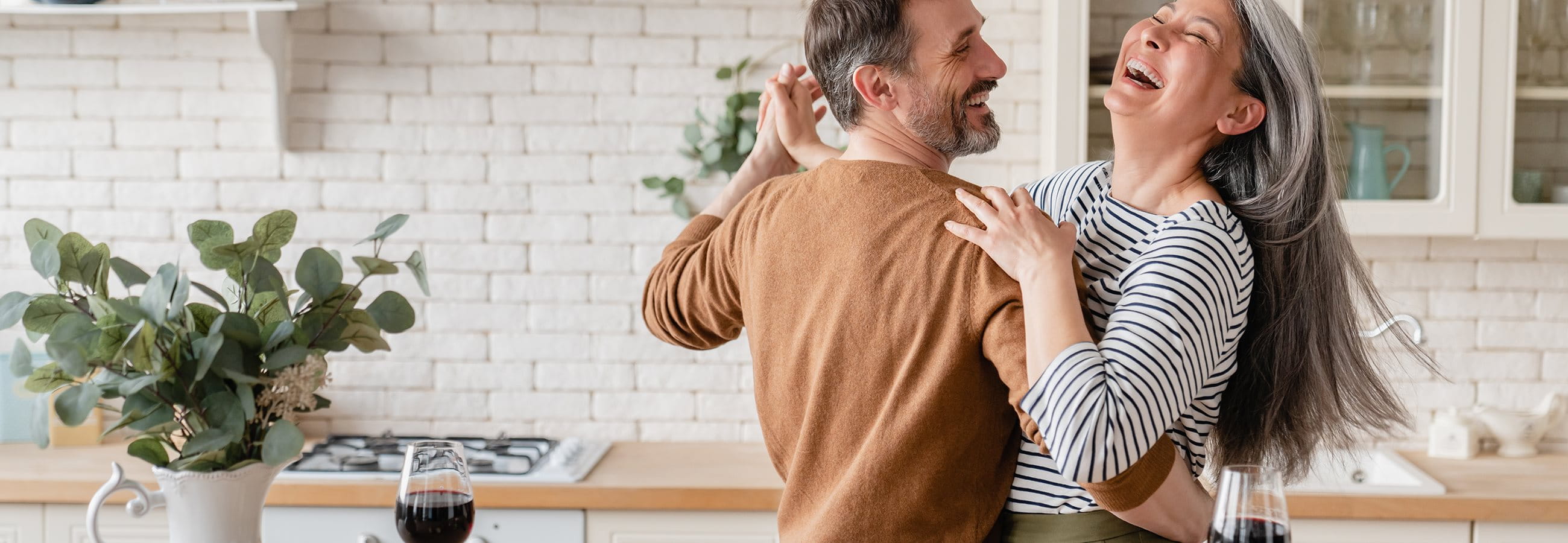  Couple dancing in the kitchen