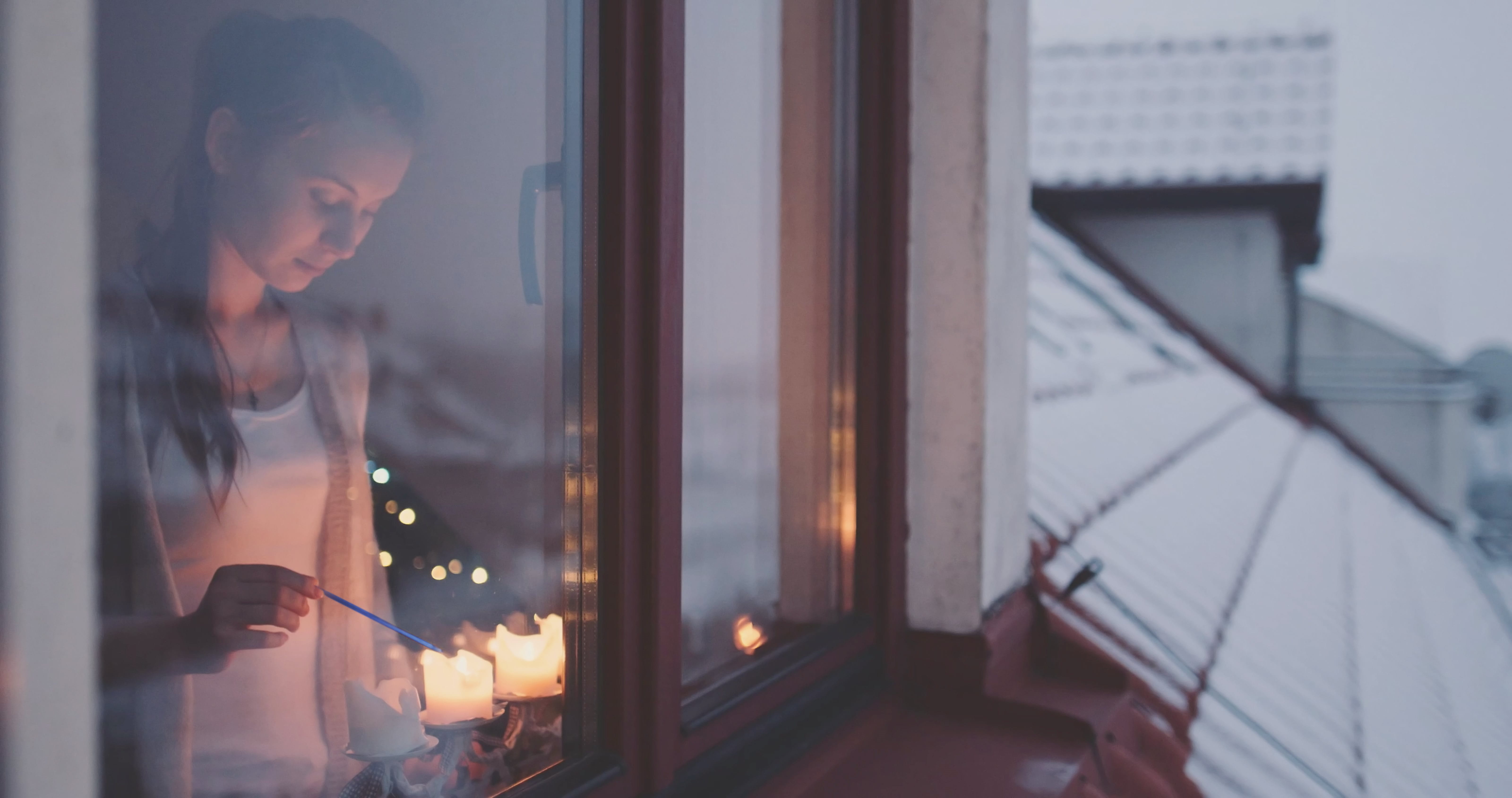 light cast by candles