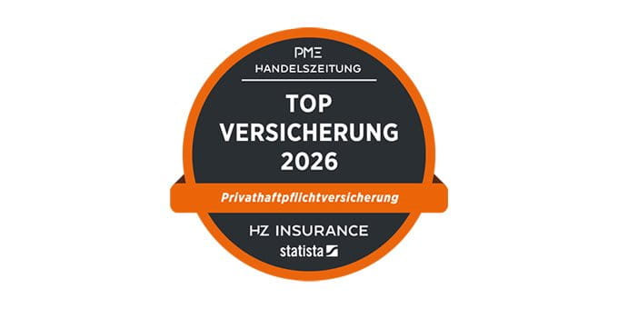Siegel für Top Versicherung 2026 mit Privathaftpflichtversicherung und HZ Insurance. Siegel für Top Versicherung 2026 mit Privathaftpflichtversicherung und HZ Insurance.