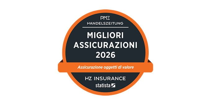 Sigillo di qualità per la migliore assicurazione 2026 in arancione e nero. Sigillo di qualità per la migliore assicurazione 2026 in arancione e nero.