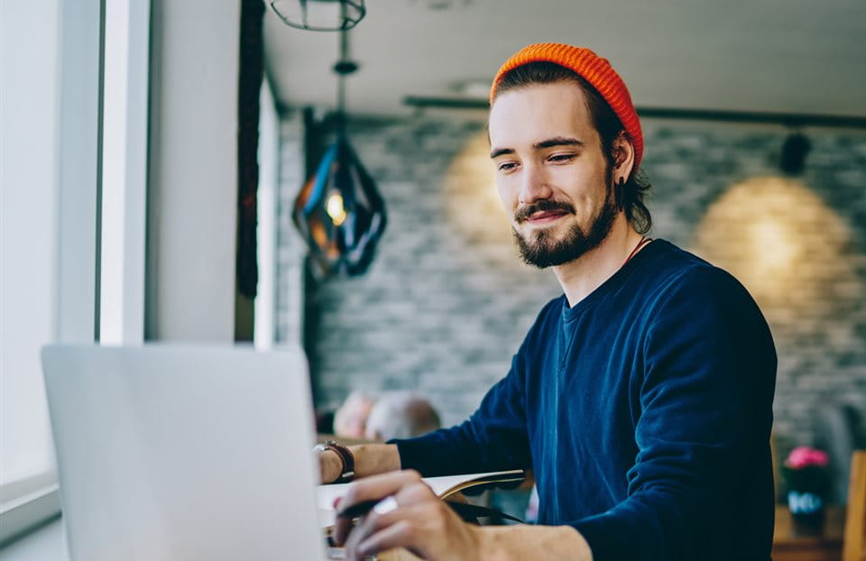 Man on laptop Man on laptop