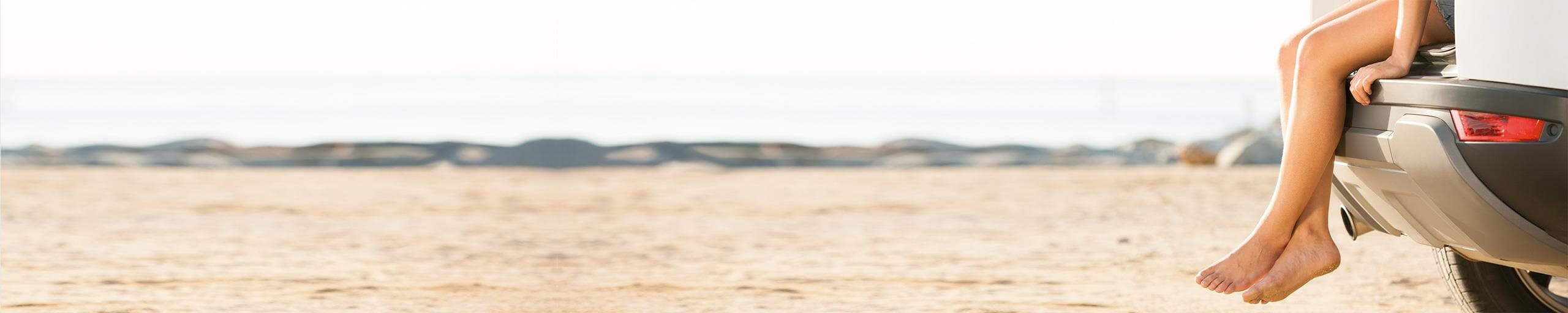 A hazard warning triangle on the street.